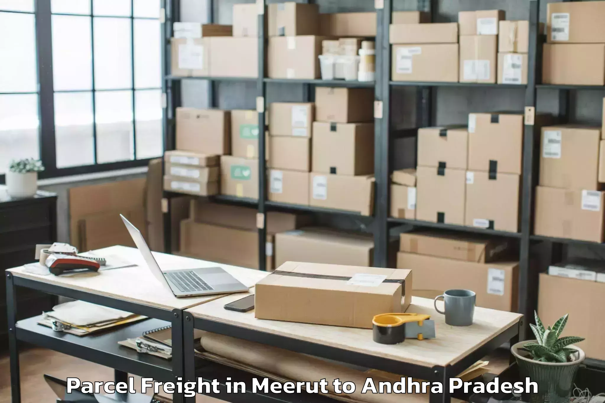 Meerut to Komarolu Parcel Freight